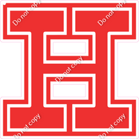 18" Greek Individual Flat Red - Alphabet Pieces Eta