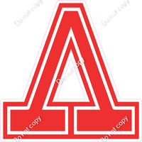 18" Greek Individual Flat Red - Alphabet Pieces Lambda