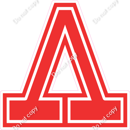 18" Greek Individual Flat Red - Alphabet Pieces Lambda