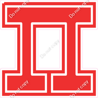 18" Greek Individual Flat Red - Alphabet Pieces Pi
