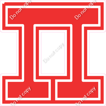 18" Greek Individual Flat Red - Alphabet Pieces Pi