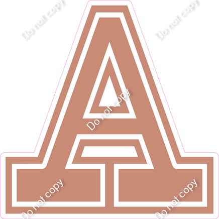 18" Greek Individual Flat Rose Gold - Alphabet Pieces Alpha