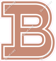 18" Greek Individual Flat Rose Gold - Alphabet Pieces Beta