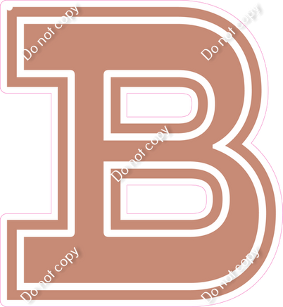 18" Greek Individual Flat Rose Gold - Alphabet Pieces Beta