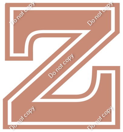 18" Greek Individual Flat Rose Gold - Alphabet Pieces Zeta