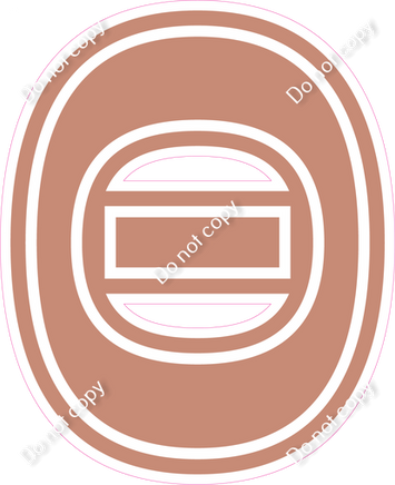 18" Greek Individual Flat Rose Gold - Alphabet Pieces Theta