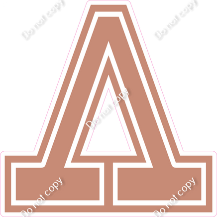 18" Greek Individual Flat Rose Gold - Alphabet Pieces Lambda