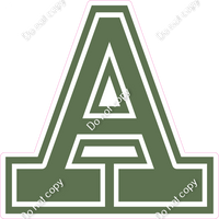 18" Greek Individual Flat Sage - Alphabet Pieces Alpha