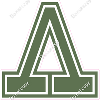 18" Greek Individual Flat Sage - Alphabet Pieces Lambda