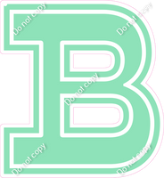18" Greek Individual Flat Sea Foam - Alphabet Pieces Beta