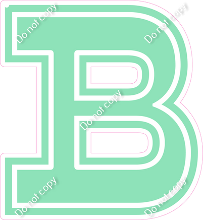 18" Greek Individual Flat Sea Foam - Alphabet Pieces Beta