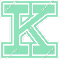 18" Greek Individual Flat Sea Foam - Alphabet Pieces Kappa