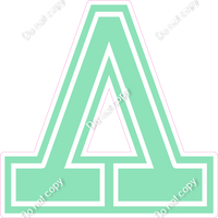 18" Greek Individual Flat Sea Foam - Alphabet Pieces Lambda