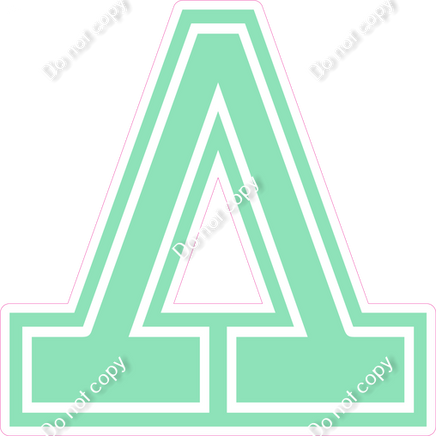 18" Greek Individual Flat Sea Foam - Alphabet Pieces Lambda
