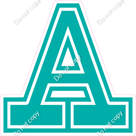 18" Greek Individual Flat Teal - Alphabet Pieces Alpha