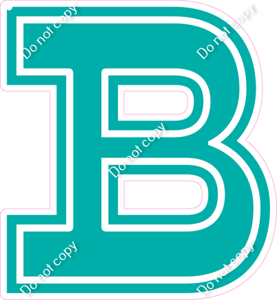 18" Greek Individual Flat Teal - Alphabet Pieces Beta