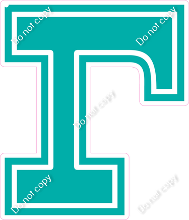 18" Greek Individual Flat Teal - Alphabet Pieces Gamma