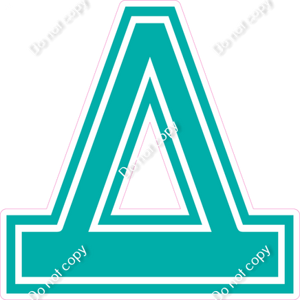 18" Greek Individual Flat Teal - Alphabet Pieces Delta