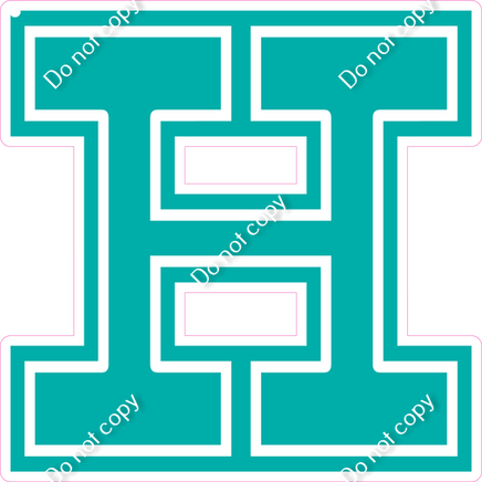 18" Greek Individual Flat Teal - Alphabet Pieces Eta