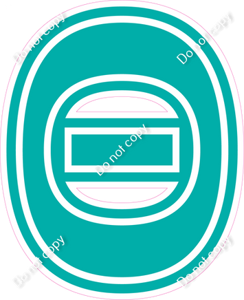 18" Greek Individual Flat Teal - Alphabet Pieces Theta