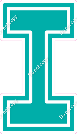 18" Greek Individual Flat Teal - Alphabet Pieces Lota