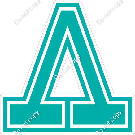 18" Greek Individual Flat Teal - Alphabet Pieces Lambda