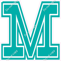 18" Greek Individual Flat Teal - Alphabet Pieces Mu