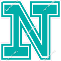 18" Greek Individual Flat Teal - Alphabet Pieces Nu