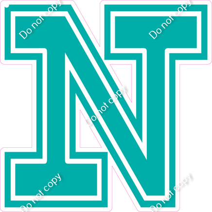 18" Greek Individual Flat Teal - Alphabet Pieces Nu
