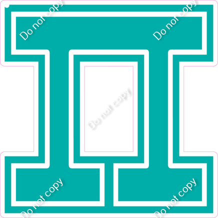 18" Greek Individual Flat Teal - Alphabet Pieces Pi