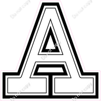 18" Greek Individual Flat White - Alphabet Pieces Alpha