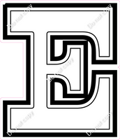18" Greek Individual Flat White - Alphabet Pieces Epsilon
