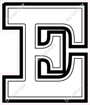 18" Greek Individual Flat White - Alphabet Pieces Epsilon