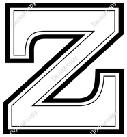 18" Greek Individual Flat White - Alphabet Pieces Zeta