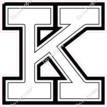 18" Greek Individual Flat White - Alphabet Pieces Kappa