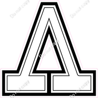 18" Greek Individual Flat White - Alphabet Pieces Lambda