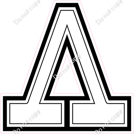 18" Greek Individual Flat White - Alphabet Pieces Lambda