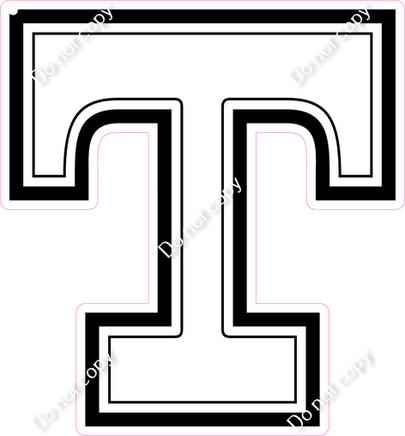 18" Greek Individual Flat White - Alphabet Pieces Tau
