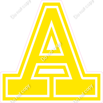 18" Greek Individual Flat Yellow - Alphabet Pieces Alpha