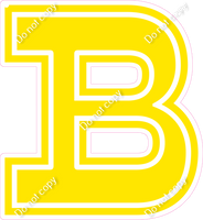 18" Greek Individual Flat Yellow - Alphabet Pieces Beta