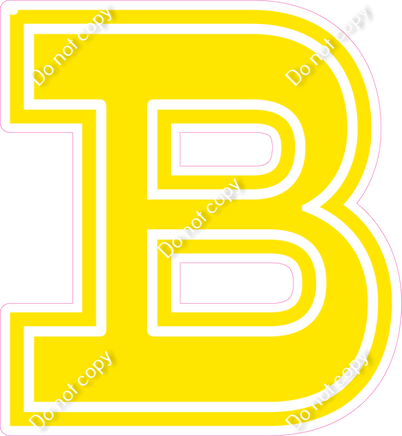 18" Greek Individual Flat Yellow - Alphabet Pieces Beta