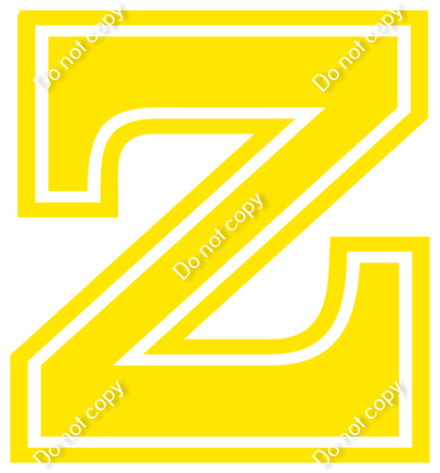 18" Greek Individual Flat Yellow - Alphabet Pieces Zeta