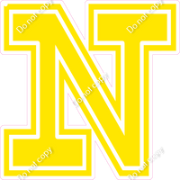 18" Greek Individual Flat Yellow - Alphabet Pieces Nu