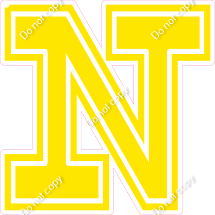 18" Greek Individual Flat Yellow - Alphabet Pieces Nu
