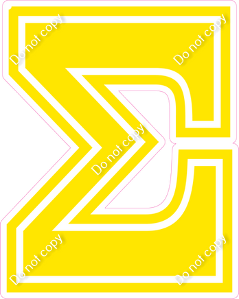 18" Greek Individual Flat Yellow - Alphabet Pieces Sigma