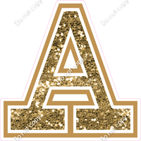 18" Greek Individual Gold Sparkle - Alphabet Pieces Alpha