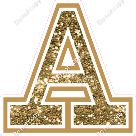 18" Greek Individual Gold Sparkle - Alphabet Pieces Alpha
