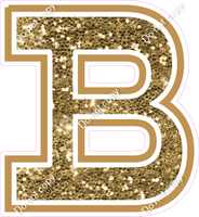 18" Greek Individual Gold Sparkle - Alphabet Pieces Beta
