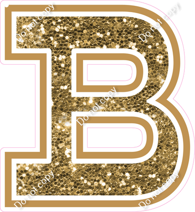 18" Greek Individual Gold Sparkle - Alphabet Pieces Beta