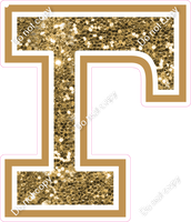 18" Greek Individual Gold Sparkle - Alphabet Pieces Gamma